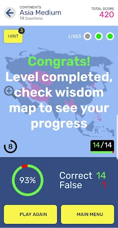 Map Quiz World Geography - Screenshot 3