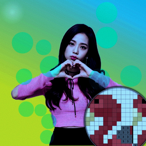 Blackpink pixel art kpop color logo