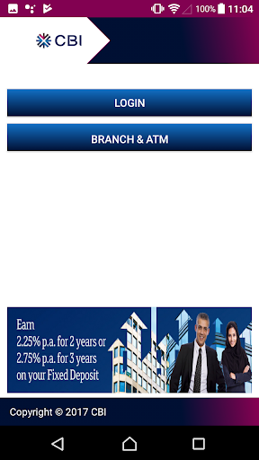 Android application CBI Corporate Banking screenshort