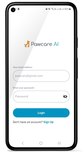 Android application Pawcare AI screenshort
