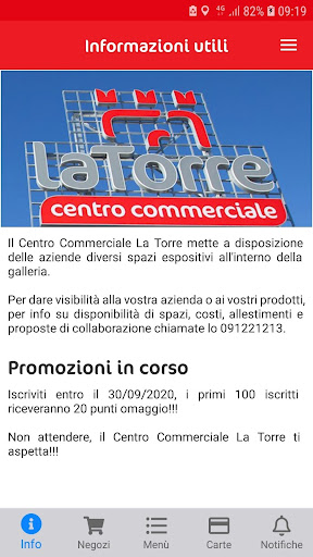 Android application Centro Commerciale La Torre screenshort