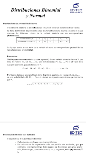 Android application Distribución Binomial y Normal screenshort
