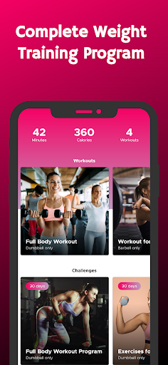 Screenshot of Weight Training for Women