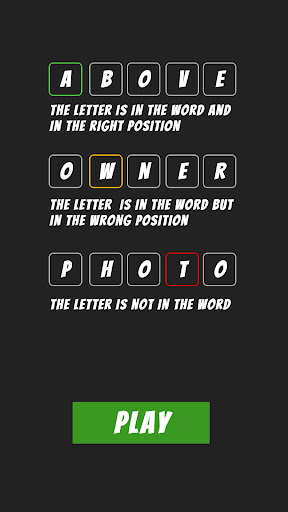 Android application Wordplay: guess the word screenshort