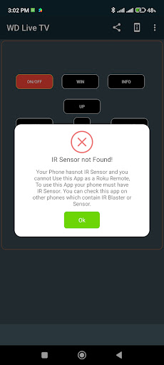 Remote for WD Live tv Screen 3