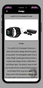 Letsfit E22 Smartwatch Guide