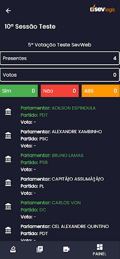 Terminal do Parlamentar Screen 2