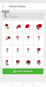 Captura 3 Roses Flowers Stickers for WAS android