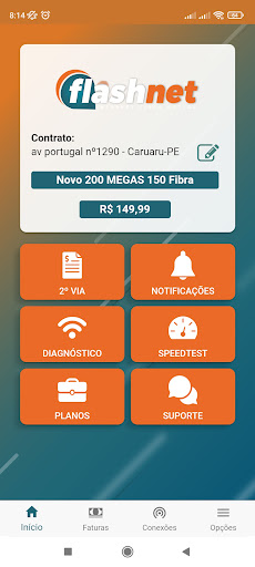 Flashnet.com app Screen 2