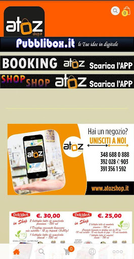 Android application AtozShop.it screenshort