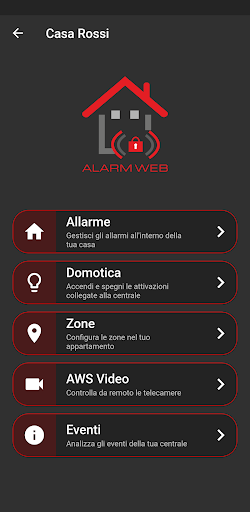 AlarmWeb Screen 2
