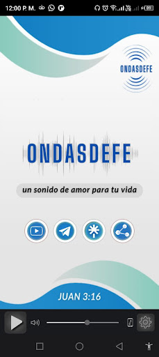 Android application ONDAS DE FE screenshort
