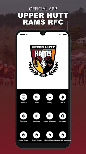 Android application Upper Hutt Rams RFC screenshort