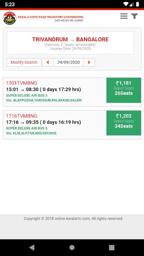 Ente KSRTC Screen 3