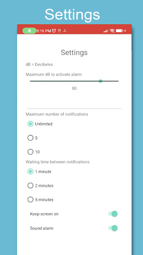 Sound Detection Alert Screen 3