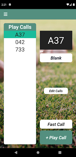 Android application Microframe Baseball Play Call screenshort