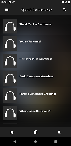 Android application Fast Speak Cantonese Language screenshort