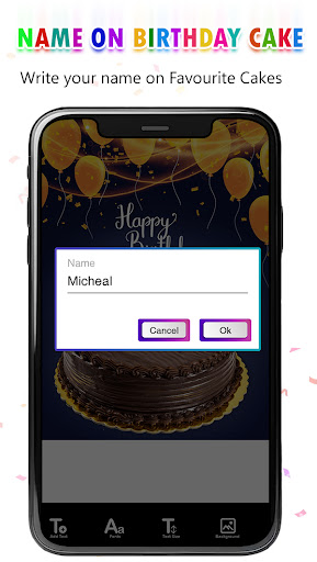 Write Name on Birthday Cake Screen 2