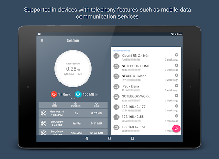 Data Sharing - Tethering Captura de tela