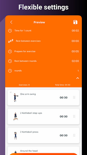 Screenshot of Kettlebell workouts for home