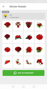 Screenshot 4 Roses Flowers Stickers for WAS android