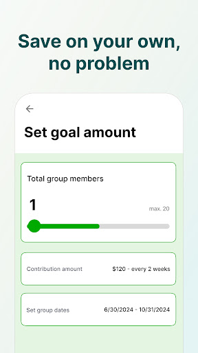 Screenshot of Joola: Savings Goals Tracker