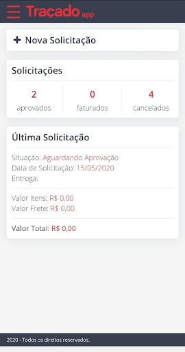 Android application Traçado App screenshort