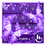 Purple Neon Butterfly Keyboard Theme icon