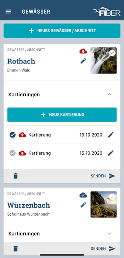 Android application FIBER Laichzeit screenshort