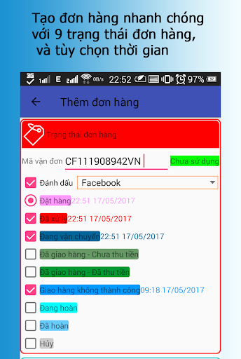 Quản lý bán hàng online mobile Screen 3