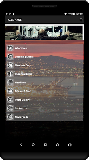 Android application ALCONAGE screenshort