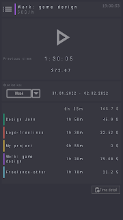 Time tracker for work hours