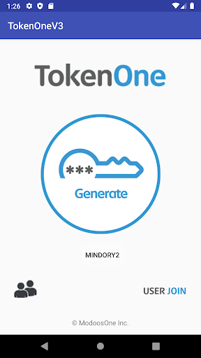 Android application TokenOneV3 screenshort