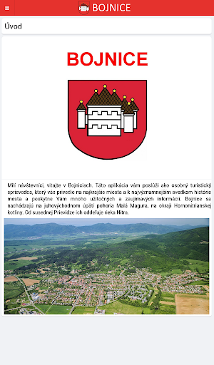 Android application Bojnice screenshort