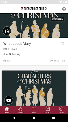 Android application Crossbridge Church Sugar Land screenshort