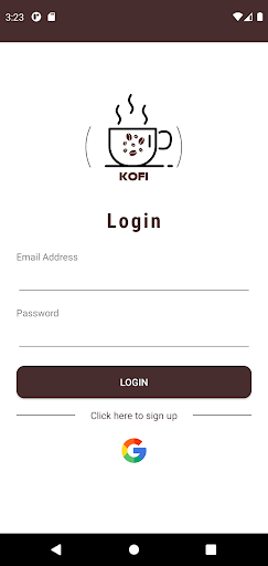 Android application Kofi screenshort