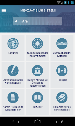 Android application T.C. Mevzuat Bilgi Sistemi screenshort