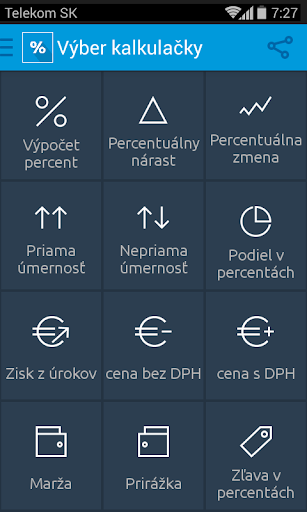 Android application KROS Percentá screenshort