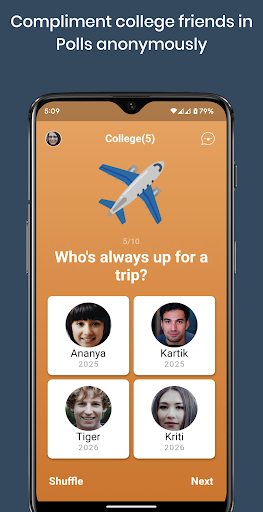 Android application Hikup See who thinks about you screenshort
