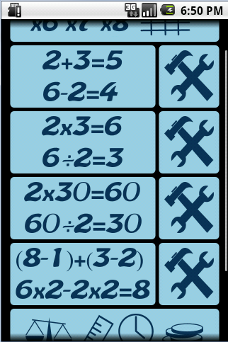 Android application My Mental Arithmetic screenshort