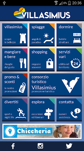 Android application Villasimius screenshort
