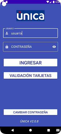 Android application Unica Promotor Ventas screenshort