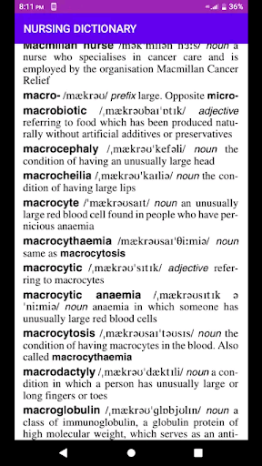Doctors Dictionary Screen 2