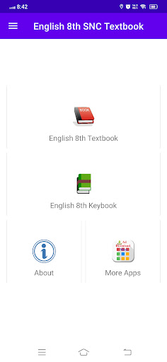 Android application English 8th SNC Textbook screenshort
