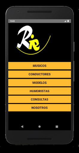 Android application ríe producciones screenshort