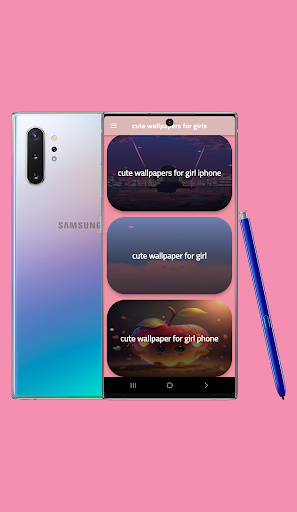 Android application cute wallpapers for girls screenshort