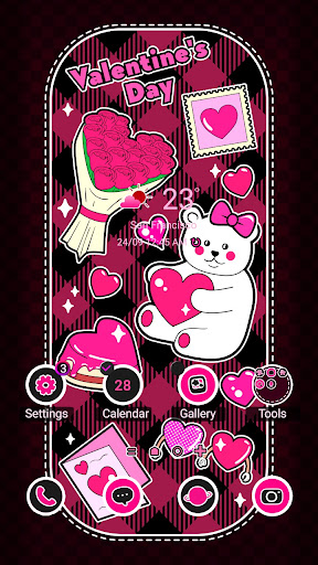 Android application Lovely Pop Valentine-Wallpaper screenshort