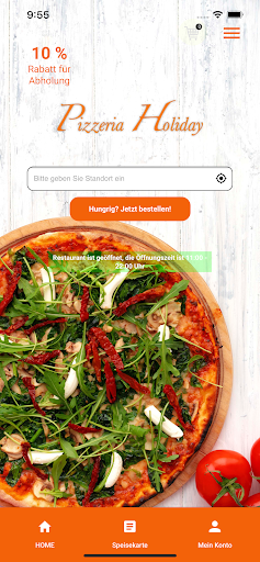 Android application Pizzeria Holiday Haan screenshort