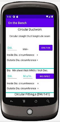Android application THE ductwork bench screenshort