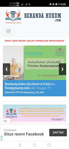 Android application Beranda Hukum screenshort